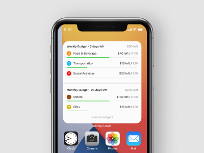 IOS 14 Widget - Money Lover - Weekly Warm-up #48