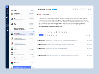 Mailbird Redesign app blue client desktop email mail message