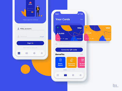 E Bank |  UX/UI design mobile application