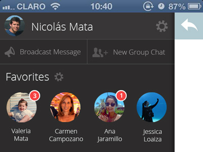 Whatsapp Redesign - Sidebar