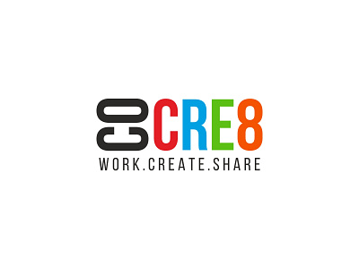 CoCre8 Logo brand design branding clean clean design color colorful design graphic design lettering lettermark logo logodesign logotype type