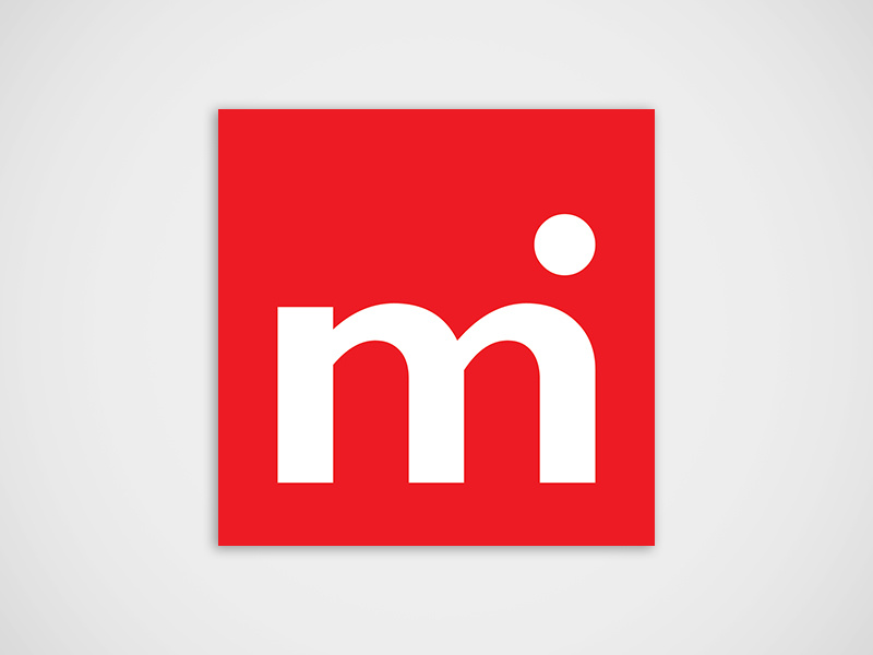 M International logo branding international typography identity brand tile import export red typographic logo logo design