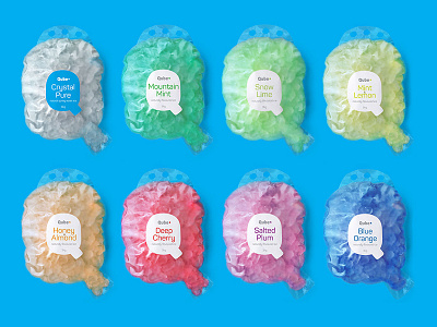Qube Ice Branding, Packagin brand identity branding design flavoured ice label logo package package design packaging qube