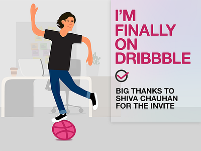 Hello Dribbblers debut dribbble hello illustration shot thanks