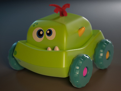 Toy Car 3d 3dsmax car green modeling object render toy vray