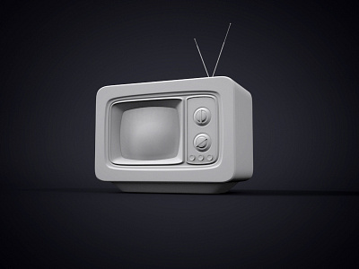 Wip - Old TV 3d 3dsmax modeling props tv