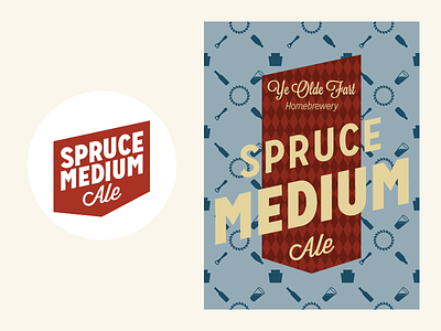 Spruce Medium ale ale beer design fart graphic label logo old olde sexy spruce ye