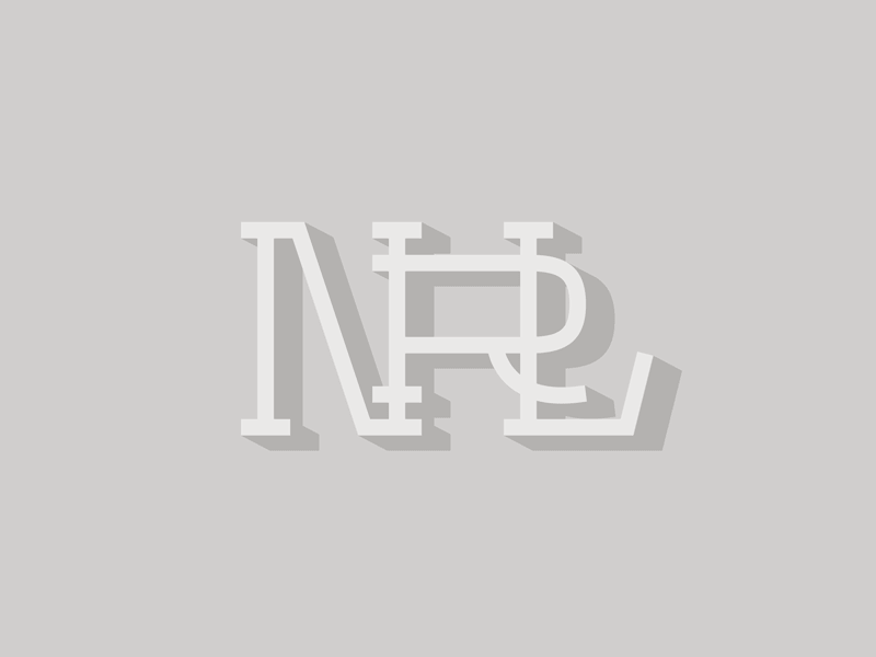 NRL Monogram design gif graphic gray initials lange monogram nathan regnier
