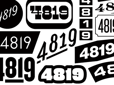 House number project design graphic metal numbers numerals sign type
