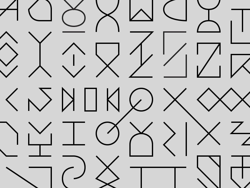 Patterny-thing abstract icon linework logo monoline thin type