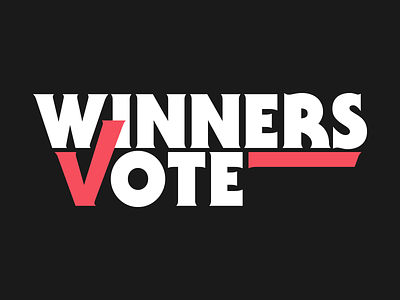 Winners Vote logo american check design gothic graphic itc logo serif
