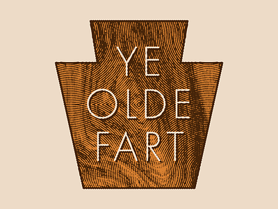 Ye Olde Fart Brewery, Logo 1 beer design fart graphic keystone logo olde pennsylvania wood woodcut ye