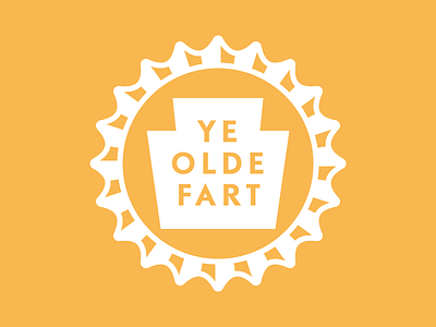 Olde Fart logo 3 beer bottle bottlecap design fart graphic keystone logo olde orange white ye