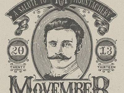 MOVEMBER hand drawn hand lettered hand lettering illustration lettering texture type typography vintage