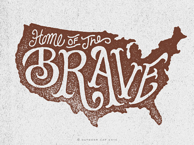 HOME OF THE RED america americana hand drawn hand lettered hand lettering illustration lettering script texture type typography vintage