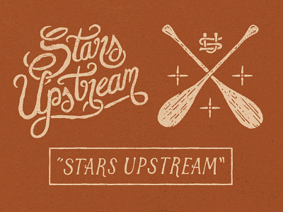 Stars Upstream branding hand drawn hand lettering lettering script texture type typography