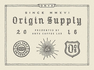 Origin Supply Elements badge branding coffee eye identity lettering logo triangle