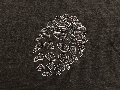 Conifer geodesic illustration pine pinecone t shirt