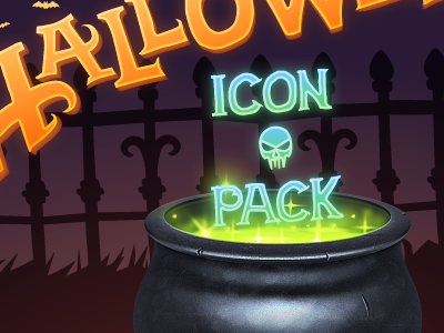 Happy Halloween cauldron halloween icon pack icons
