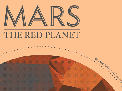 Beyond Earth Series – Mars brown elements halftone mars planet planets rock silkscreen solar system space sulfur
