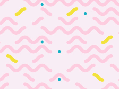 Pink Wiggle Pattern abstract lines pattern pink wiggle yellow