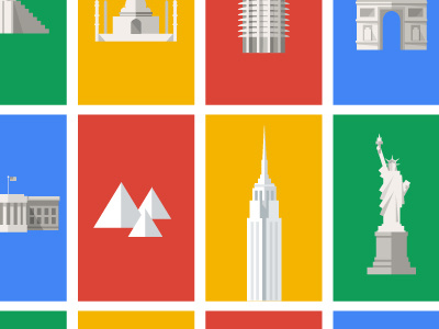 Google Maps "Smarty Pins" Landmark assets building city game google icon landmark tower trivia vector