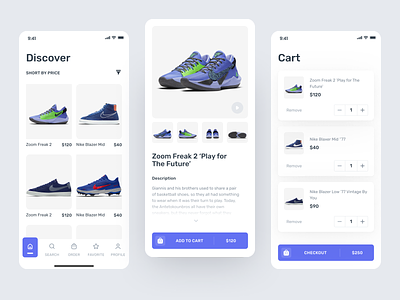 Shoes Ecommerce Mobile App android app android design market android ecommerce android market android marketplace cart product clean ecommerce exploration ecommerce figma light ui marketplace minimalist product detail shoes ecommerce shoes marketplace simple ecommerce ui