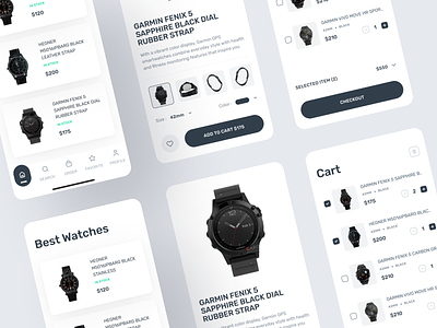 Carolina - Simple Ecommerce Mobile Concept android app android ecommerce clean clean marketplace clean store design ecommerce minimalist figma ui minimalist online store minimalist ui mobile apps online shop online store shop design ui watch