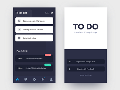 #Exploration | To Do List App UI android clean dark theme ui list application minimalist mobile interfaces modern task list task manager to do list