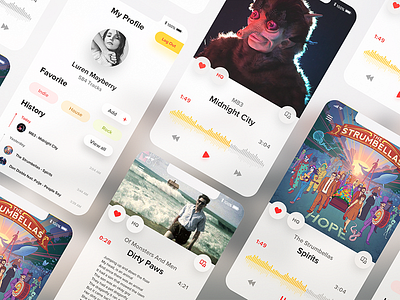 Yandex Music Mobile concept app dekstop design mobile music play red redesign ui ux yandex yellow