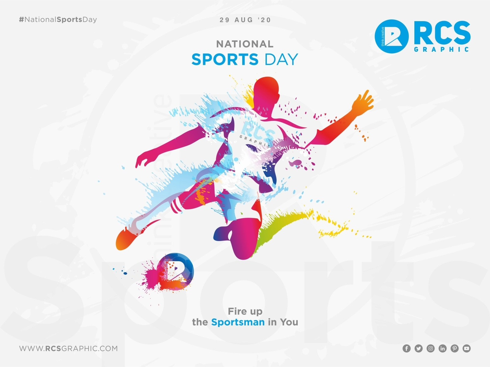 National SPORTS Day 2020 by RCS Graphic on Dribbble