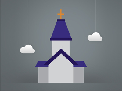 Tiny Church church design icon mini vector