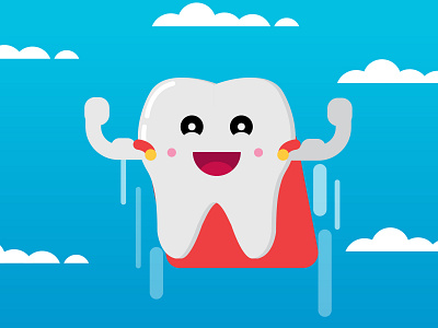 Super Teeth! animation design flat illustration illustrator medical vector visual