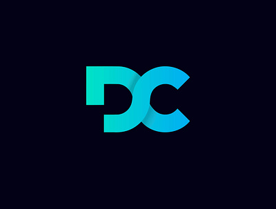 DC logo letter logo app icon blue brand branding business card d letter d logo dc logo design icon lettering logo minimal