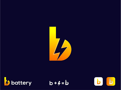 B Modern power logo - Battery.io logo