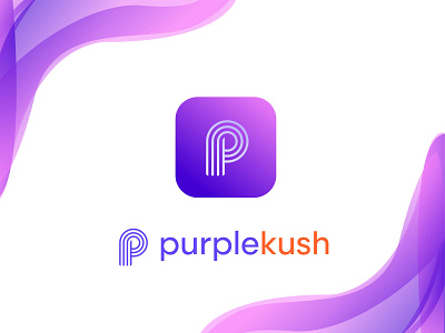 P modern logo  purplekush logo