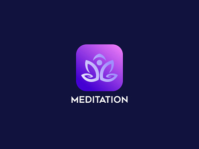 Meditation logo brand branding design icon illustration lettering logo meditation minimal ui vector yoga