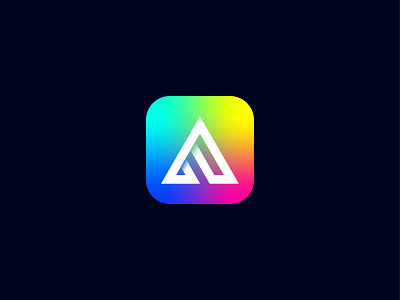 A modern app logo app app icon app logo brand brand logo branding company logo design icon illustration lettering logo minimal modern logo tech logo technology ui vector