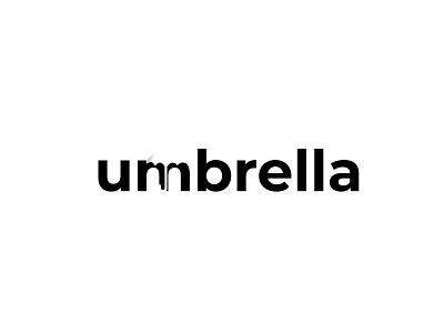 Umbrella Negative space logo brand branding design icon illustration lettering linkedin logo minimal ui umbrella umbrella logo vector weather