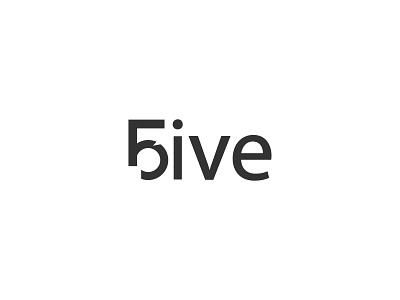 Five negative space logo