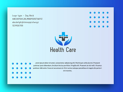 Health Care logo app blue brand business card flat health care icon identity illustration minimal vector