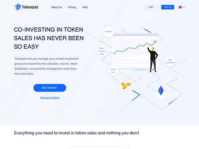 Tokenpad landing page