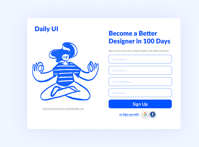 First Task of Daily UI #001 dailyui design sign up signup ui ui design uidesign ux