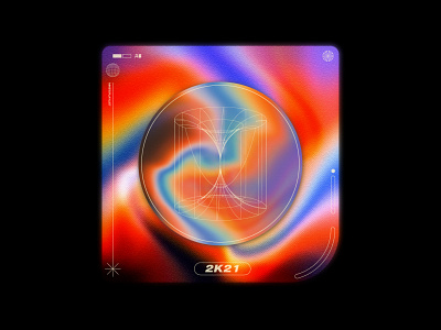 2K21 SPOTIFY COVER ART artwork brutalism cover design digitalpainting graphic design holographic music typography