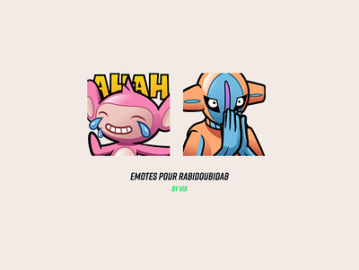 Rabidoubidab Twitch Emotes emotes illustration illustrator mood pokémon stream twitch vector