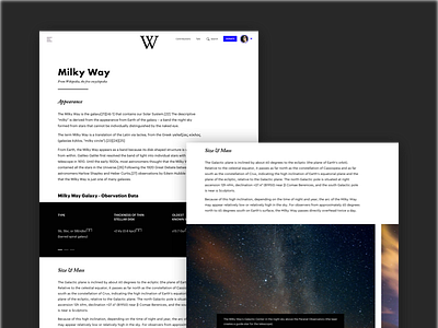 Milky Way Wikipedia article ui wiki wikipedia