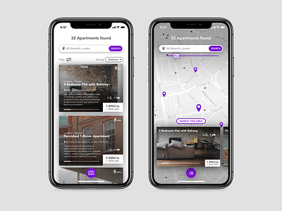 Apartment Finder apartment finder app iphone list view lists map search maps search
