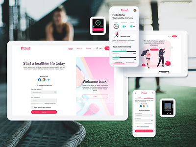 Fitted - Sports Web App app design design sports ui uidesign web app web apps workout workout app