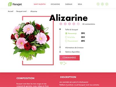 Florajet redesign branding e commerce flower product page redesign valentine