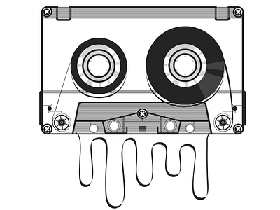 Retro audio cassette vector illustration